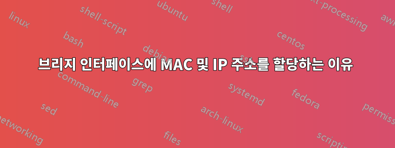 브리지 인터페이스에 MAC 및 IP 주소를 할당하는 이유