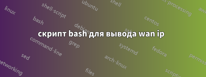 скрипт bash для вывода wan ip 