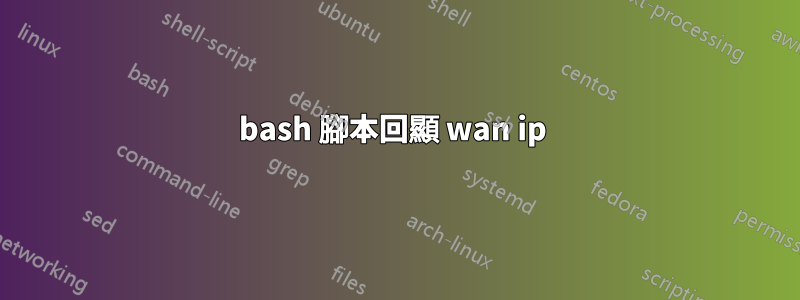 bash 腳本回顯 wan ip 