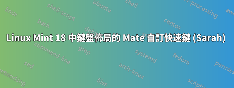 Linux Mint 18 中鍵盤佈局的 Mate 自訂快速鍵 (Sarah)