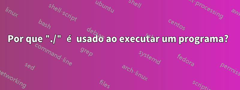 Por que "./" é usado ao executar um programa? 