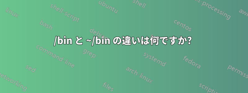 /bin と ~/bin の違いは何ですか?