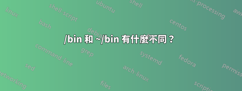 /bin 和 ~/bin 有什麼不同？