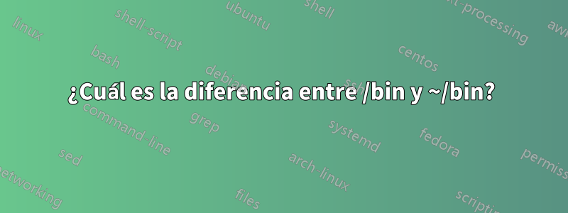 ¿Cuál es la diferencia entre /bin y ~/bin?