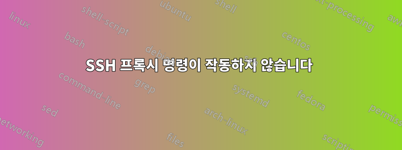 SSH 프록시 명령이 작동하지 않습니다