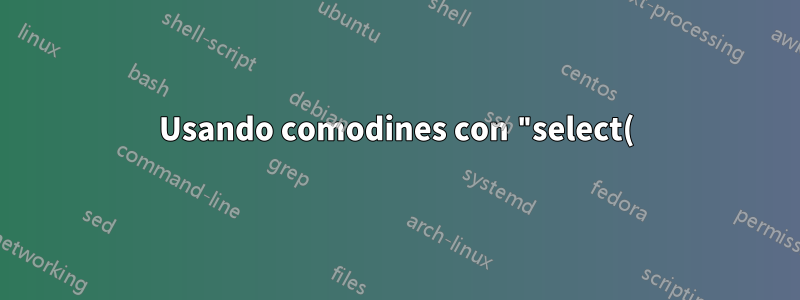 Usando comodines con "select()" en jq