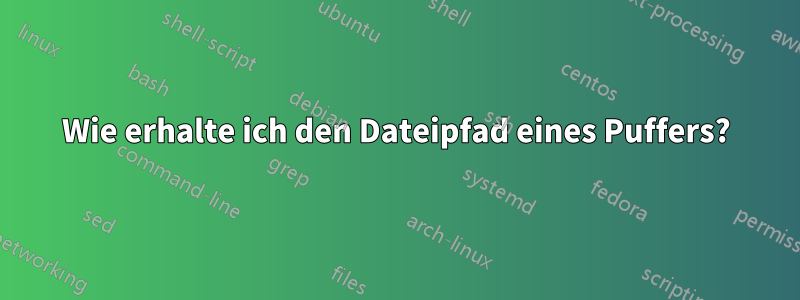 Wie erhalte ich den Dateipfad eines Puffers?