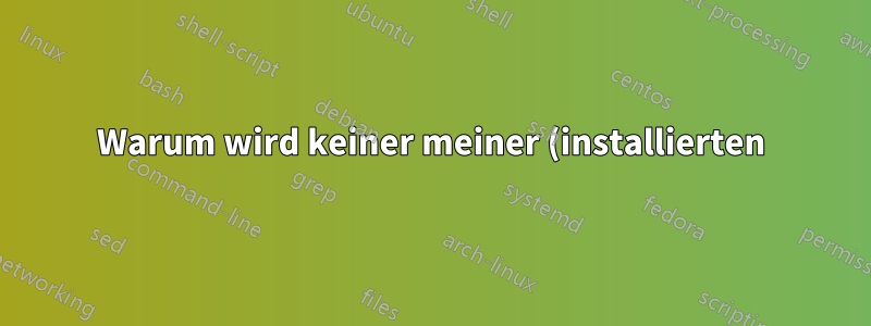 Warum wird keiner meiner (installierten) Drucker aufgelistet, wenn ich Strg+P drücke?