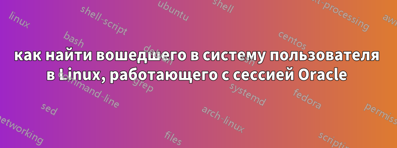 как найти вошедшего в систему пользователя в Linux, работающего с сессией Oracle