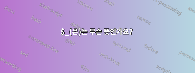 $_(은)는 무슨 뜻인가요?