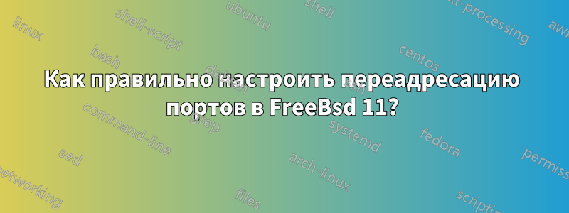 Как правильно настроить переадресацию портов в FreeBsd 11?