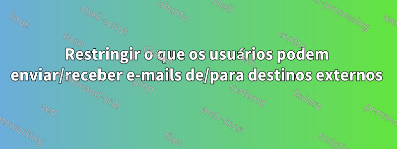 Restringir o que os usuários podem enviar/receber e-mails de/para destinos externos