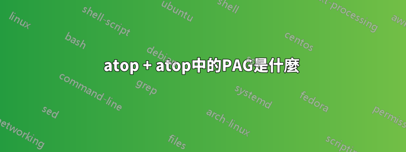 atop + atop中的PAG是什麼