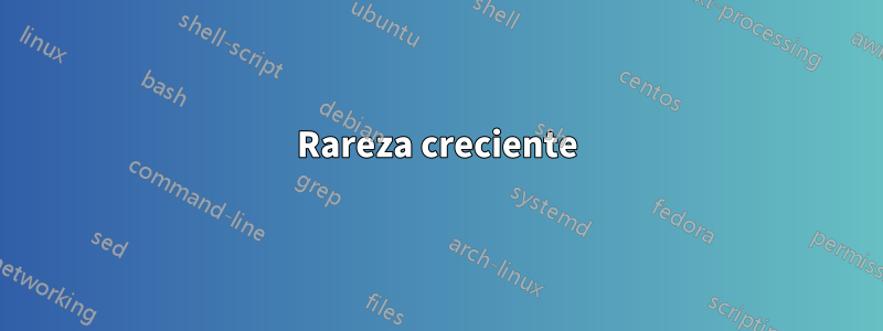 Rareza creciente