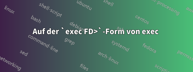 Auf der `exec FD>`-Form von exec