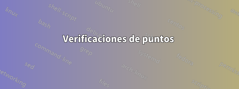 Verificaciones de puntos