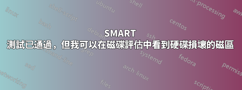 SMART 測試已通過，但我可以在磁碟評估中看到硬碟損壞的磁區