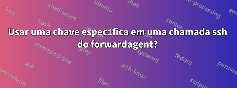 Usar uma chave específica em uma chamada ssh do forwardagent?