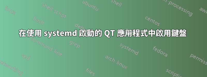 在使用 systemd 啟動的 QT 應用程式中啟用鍵盤