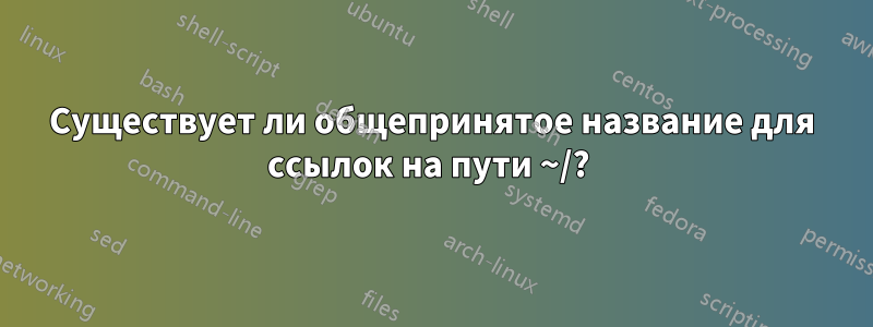 Существует ли общепринятое название для ссылок на пути ~/? 