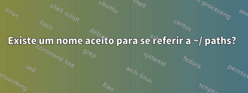 Existe um nome aceito para se referir a ~/ paths? 