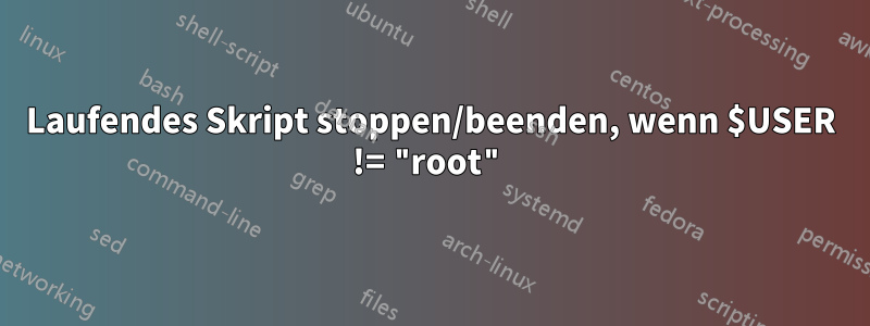 Laufendes Skript stoppen/beenden, wenn $USER != "root"