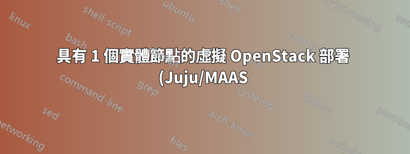 具有 1 個實體節點的虛擬 OpenStack 部署 (Juju/MAAS) 的架構