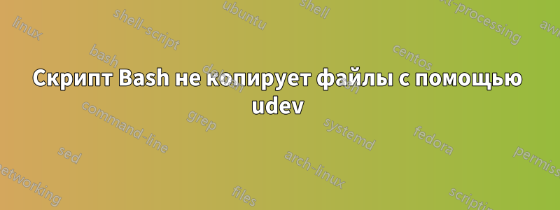 Скрипт Bash не копирует файлы с помощью udev