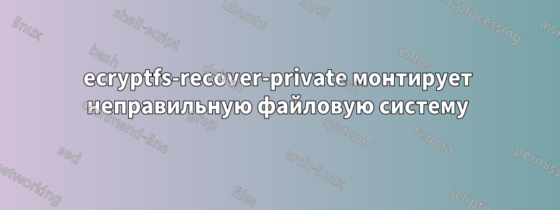 ecryptfs-recover-private монтирует неправильную файловую систему