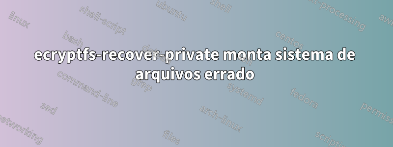 ecryptfs-recover-private monta sistema de arquivos errado