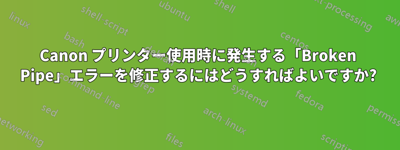 Canon プリンター使用時に発生する「Broken Pipe」エラーを修正するにはどうすればよいですか?