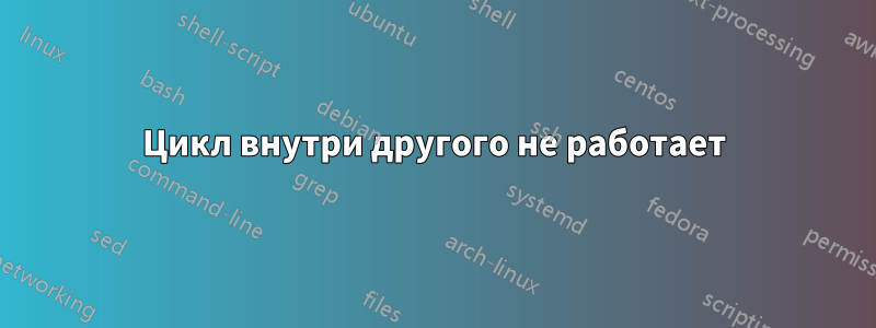 Цикл внутри другого не работает