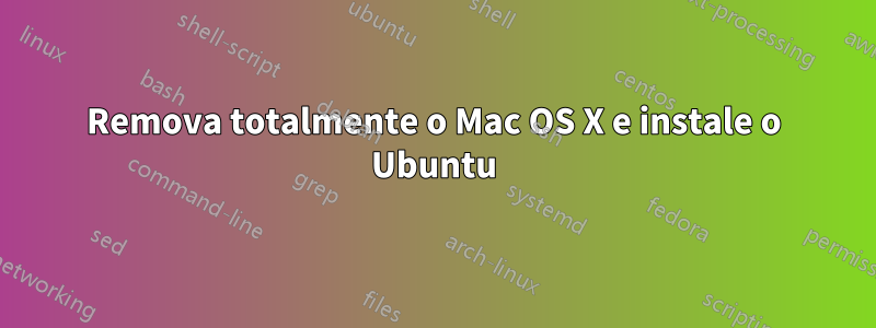 Remova totalmente o Mac OS X e instale o Ubuntu