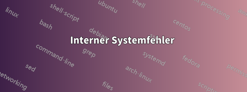 Interner Systemfehler