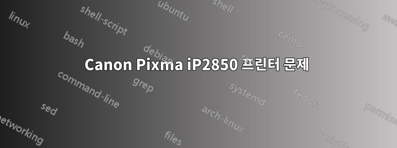 Canon Pixma iP2850 프린터 문제