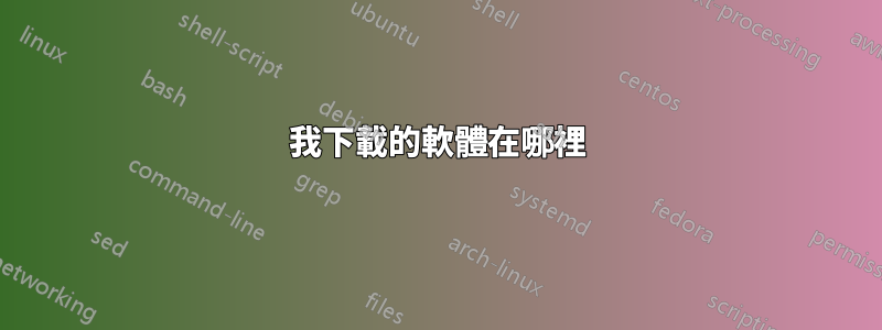 我下載的軟體在哪裡