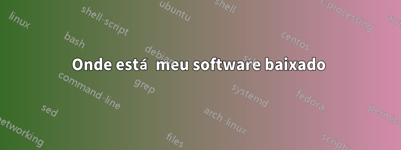 Onde está meu software baixado