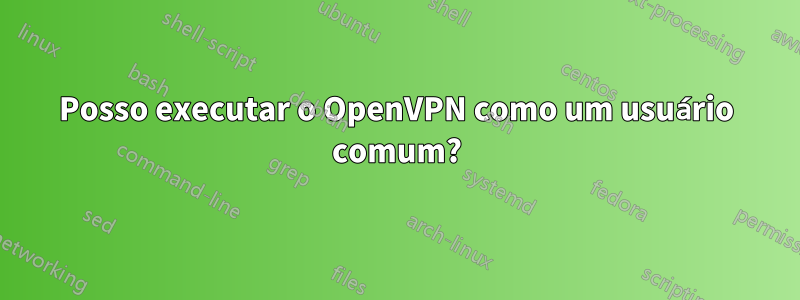 Posso executar o OpenVPN como um usuário comum?