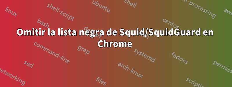 Omitir la lista negra de Squid/SquidGuard en Chrome