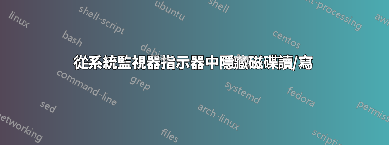 從系統監視器指示器中隱藏磁碟讀/寫