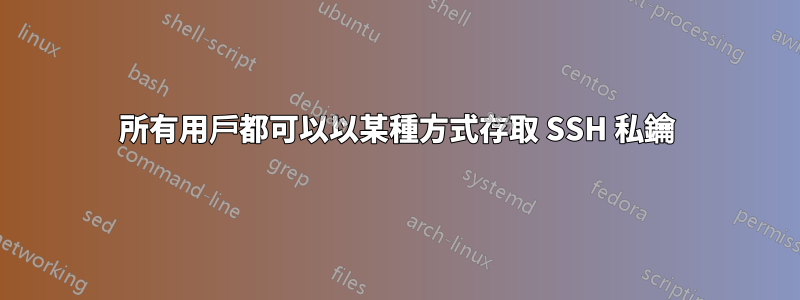 所有用戶都可以以某種方式存取 SSH 私鑰