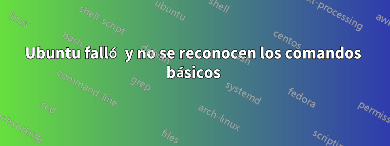 Ubuntu falló y no se reconocen los comandos básicos