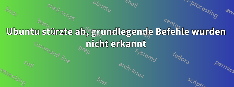 Ubuntu stürzte ab, grundlegende Befehle wurden nicht erkannt