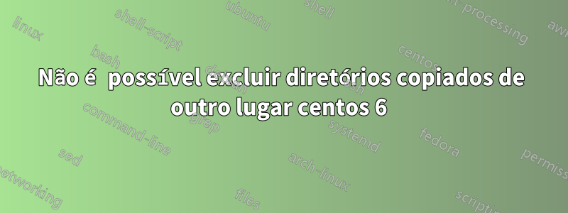 Não é possível excluir diretórios copiados de outro lugar centos 6 