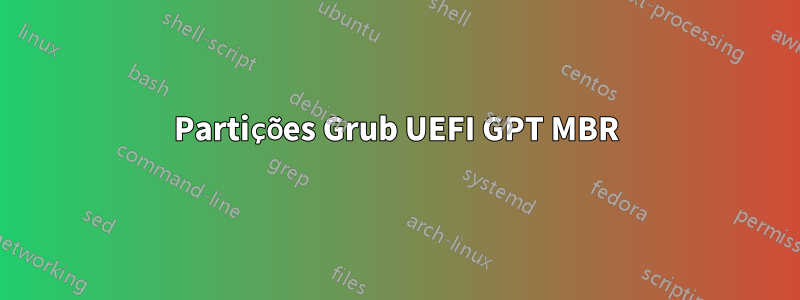 Partições Grub UEFI GPT MBR