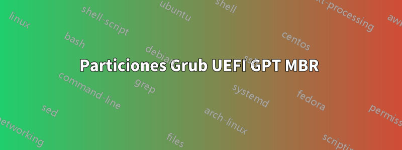 Particiones Grub UEFI GPT MBR