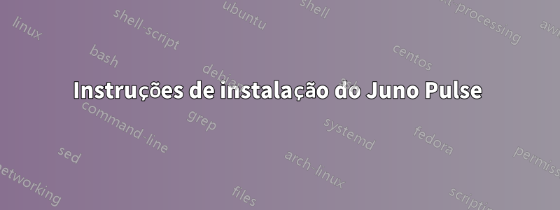 Instruções de instalação do Juno Pulse