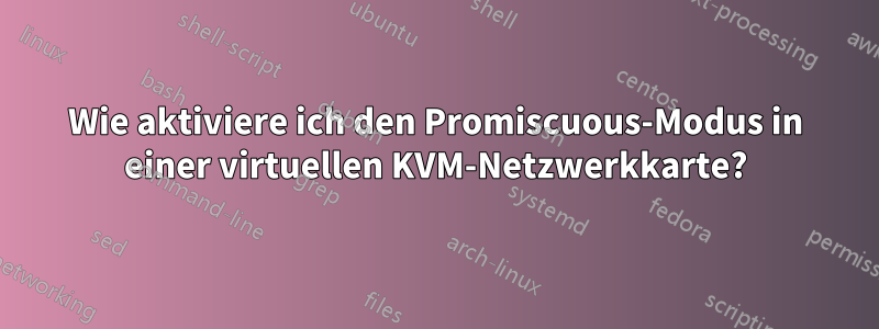 Wie aktiviere ich den Promiscuous-Modus in einer virtuellen KVM-Netzwerkkarte?