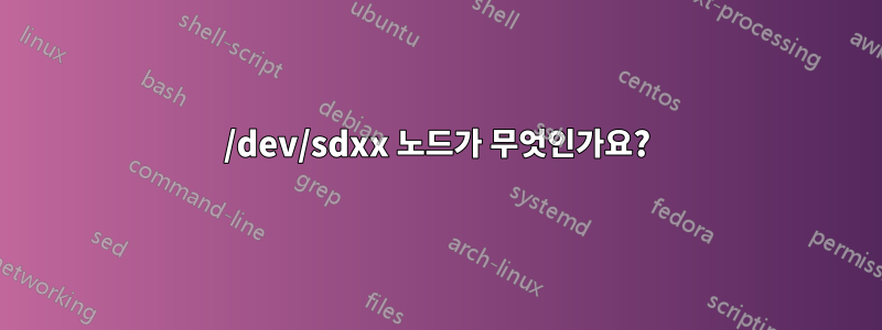 /dev/sdxx 노드가 무엇인가요?