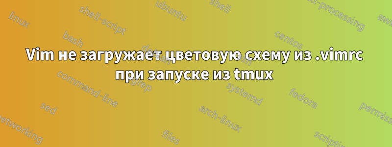 Vim не загружает цветовую схему из .vimrc при запуске из tmux